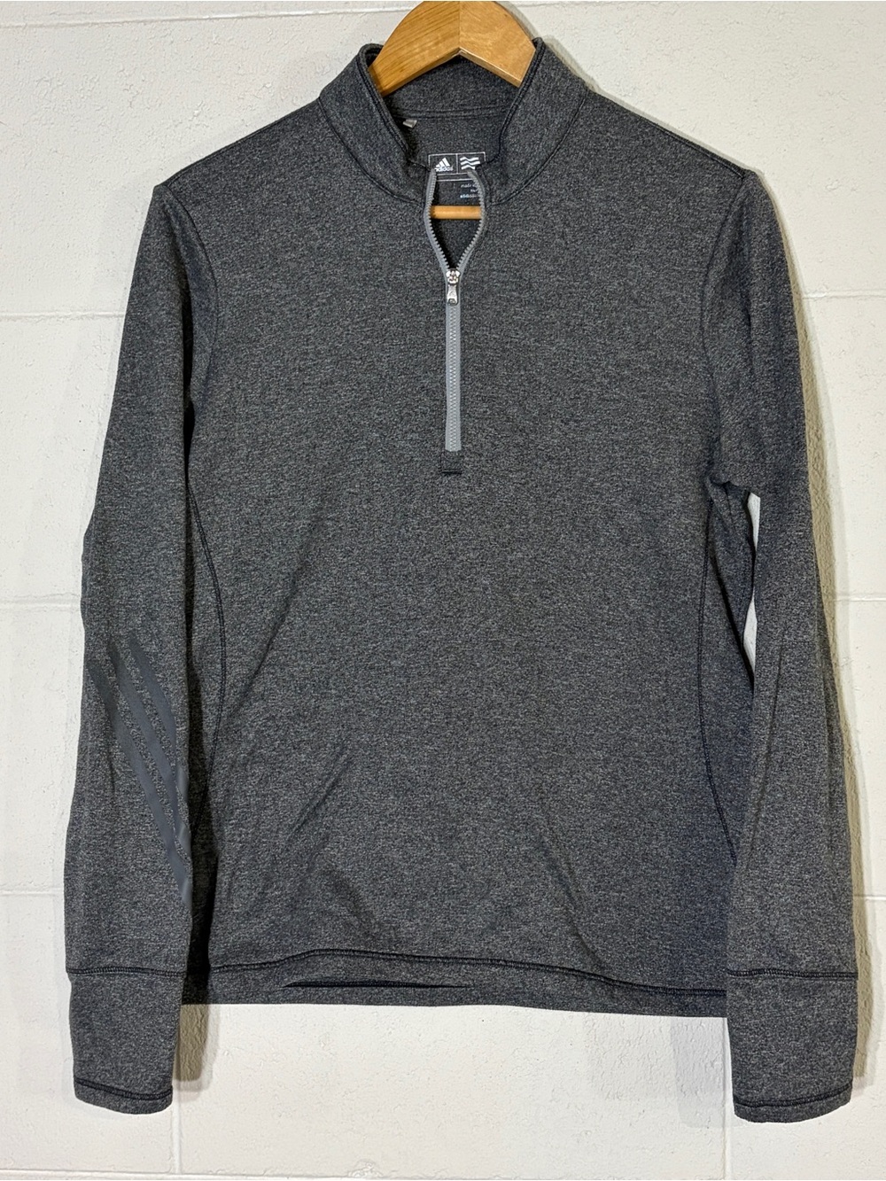 Adidas Golf Women’s L Gray 1/4 Zip Fleece Pullover Mock Neck Golf Top